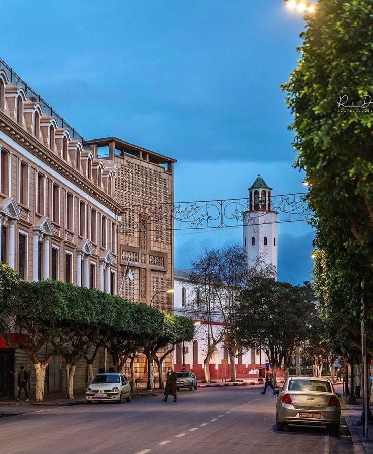 Clock-tower street in the historic centre of Mostaganem