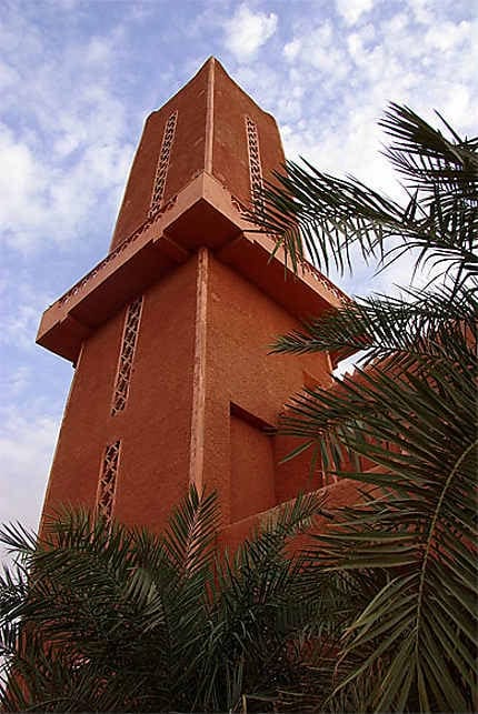 Red-ochre minaret of a Gourara mosque, Timimoun