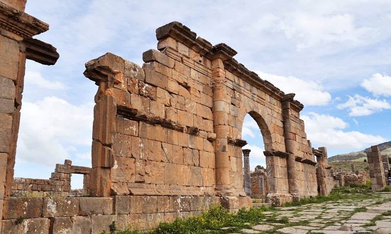 Roman streets and stonework at Djémila (Cuicul)
