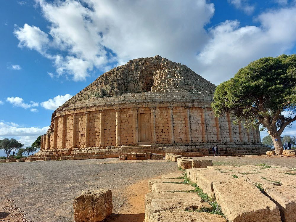 Ancient walls and the sea at the archaeological park of Tipaza