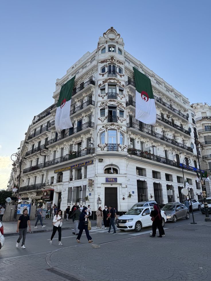 Grand colonial-era building in central Algiers