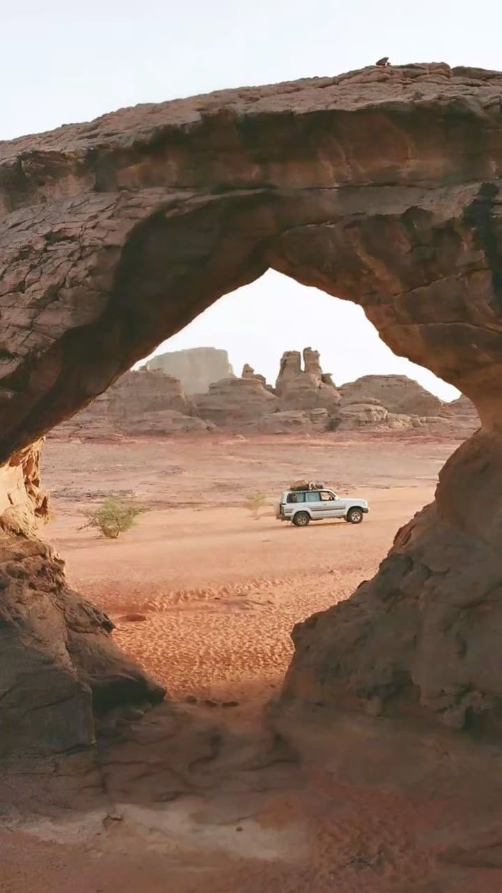 Natural sandstone arch in the Tadrart, Algerian Sahara