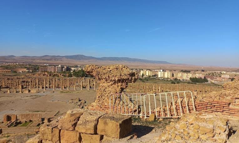 The Roman theatre and ruins of Timgad, Algeria