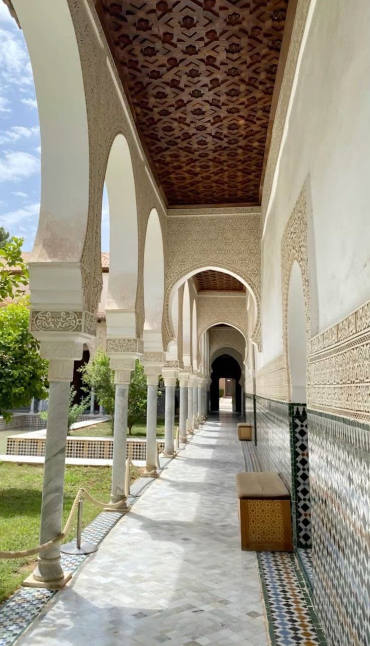 Ornate Andalusian arcaded gallery, Tlemcen