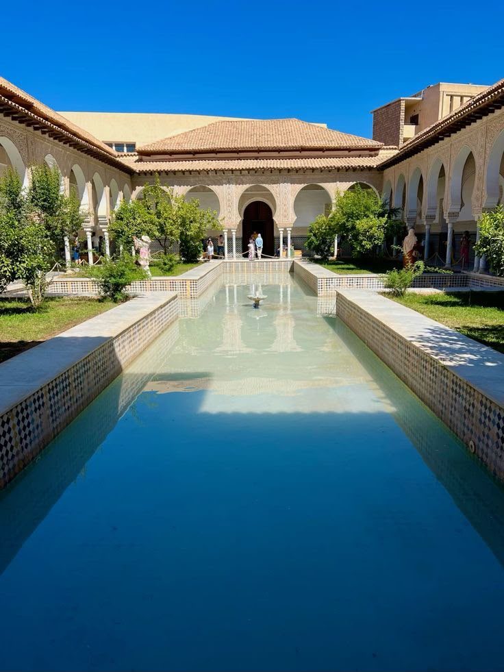 Reflecting pool and Andalusian pavilion at El Mechouar, Tlemcen